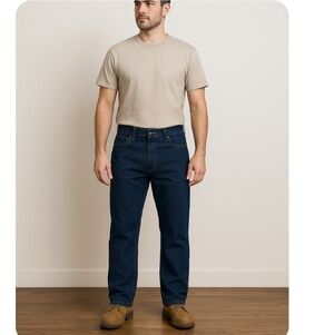 MWG Work Jeans Men’s Size 48x32 Dark Wash Straight Leg NWT